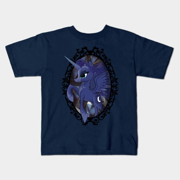 My Little Pony Princess Luna Mirror V2 Kids T-Shirt by SketchedCrow